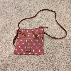 Dooney & Bourke Red Patterned Crossbody Bag
